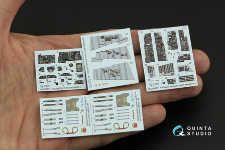 Quinta Studio QD48341 - F-4G early 3D-Printed &amp; coloured Interior on decal paper  (for Meng kit) - 1:48