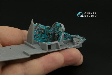 Quinta Studio QD48356 - Mi-24D 3D-Printed &amp; coloured Interior on decal paper (for Trumpeter kit) - 1:48