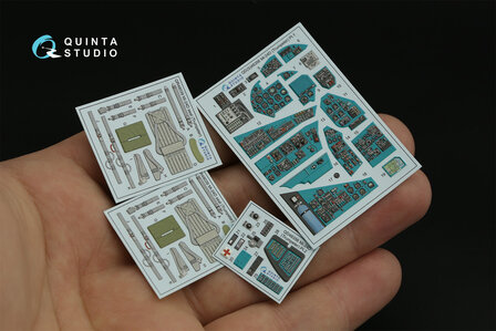 Quinta Studio QD48356 - Mi-24D 3D-Printed &amp; coloured Interior on decal paper (for Trumpeter kit) - 1:48