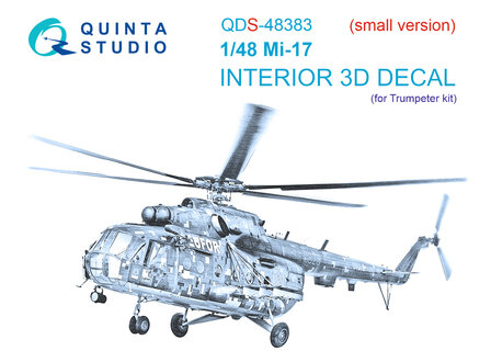 Quinta Studio QDS-48383 - Mi-17 3D-Printed &amp; coloured Interior on decal paper (for Trumpeter kit) - Small Version - 1:48