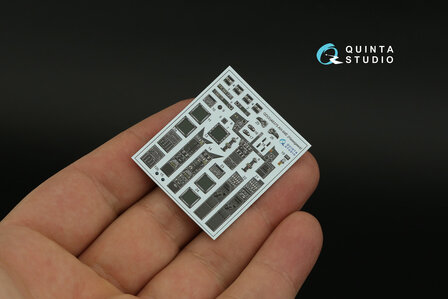 Quinta Studio QDS-48375 - AH-64E 3D-Printed &amp; coloured Interior on decal paper (for Hasegawa kit) - Small Version - 1:48