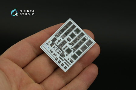 Quinta Studio QDS-48375 - AH-64E 3D-Printed &amp; coloured Interior on decal paper (for Hasegawa kit) - Small Version - 1:48