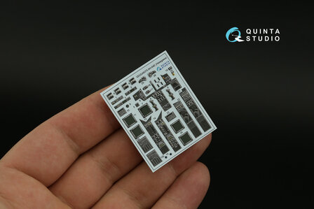 Quinta Studio QDS-48375 - AH-64E 3D-Printed &amp; coloured Interior on decal paper (for Hasegawa kit) - Small Version - 1:48