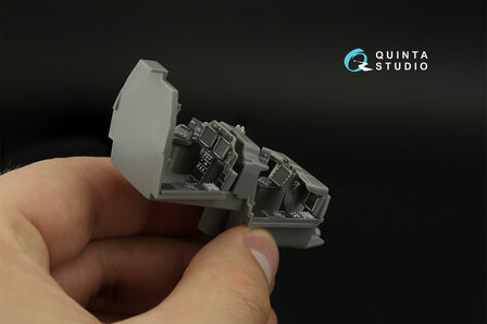 Quinta Studio QDS-48375 - AH-64E 3D-Printed &amp; coloured Interior on decal paper (for Hasegawa kit) - Small Version - 1:48