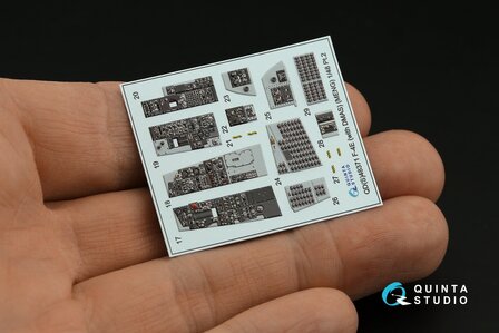 Quinta Studio QDS-48371 - F-4E with DMAS 3D-Printed &amp; coloured Interior on decal paper (for Meng kit) - Small Version - 1:48