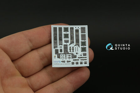 Quinta Studio QDS-48362 - AH-64D 3D-Printed &amp; coloured Interior on decal paper (for Hasegawa kit) - Small Version - 1:48