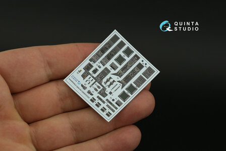 Quinta Studio QDS-48362 - AH-64D 3D-Printed &amp; coloured Interior on decal paper (for Hasegawa kit) - Small Version - 1:48