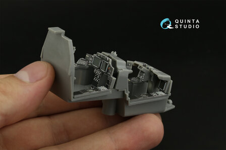 Quinta Studio QDS-48362 - AH-64D 3D-Printed &amp; coloured Interior on decal paper (for Hasegawa kit) - Small Version - 1:48