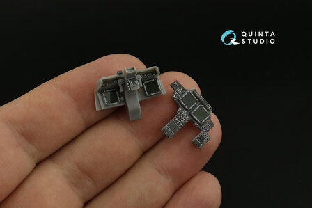 Quinta Studio QDS-48362 - AH-64D 3D-Printed &amp; coloured Interior on decal paper (for Hasegawa kit) - Small Version - 1:48