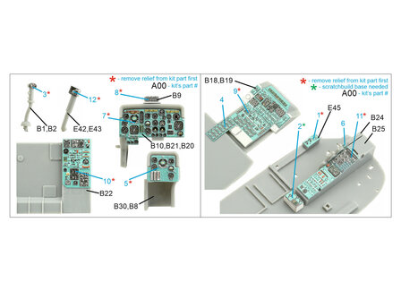 Quinta Studio QDS-48358 - Ka-27PL Trainer version 3D-Printed &amp; coloured Interior on decal paper (for Hobby Boss kit) - Small Version - 1:48