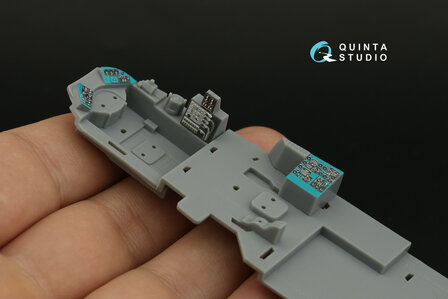 Quinta Studio QDS-48356 - Mi-24D 3D-Printed &amp; coloured Interior on decal paper (for Trumpeter kit) - Small Version - 1:48