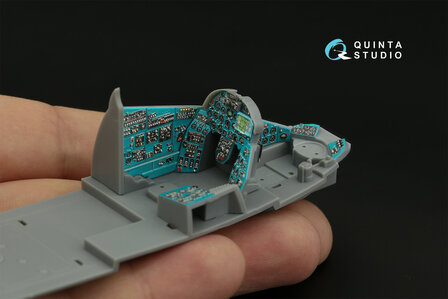 Quinta Studio QDS-48356 - Mi-24D 3D-Printed &amp; coloured Interior on decal paper (for Trumpeter kit) - Small Version - 1:48