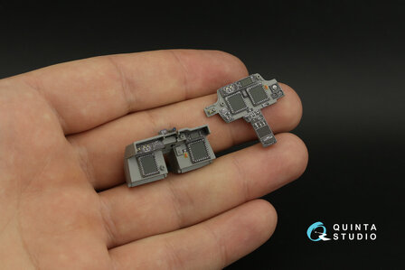 Quinta Studio QDS-35099 - AH-64E 3D-Printed &amp; coloured Interior on decal paper (for Takom kit) - Small Version - 1:35