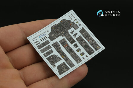 Quinta Studio QDS-35090 - AH-64A 3D-Printed &amp; coloured Interior on decal paper (for Academy kit) - Small Version - 1:35