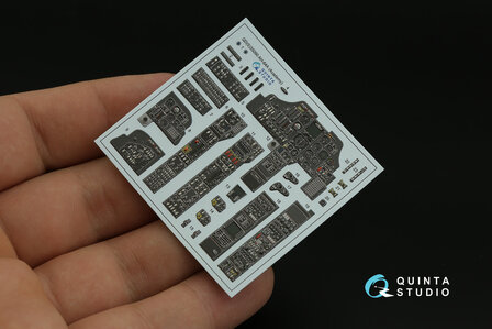 Quinta Studio QDS-35090 - AH-64A 3D-Printed &amp; coloured Interior on decal paper (for Academy kit) - Small Version - 1:35