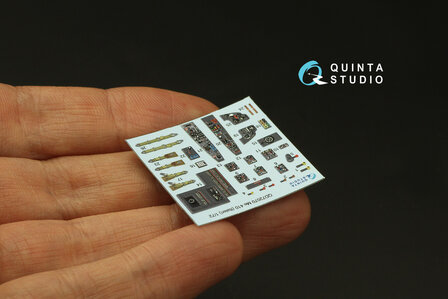 Quinta Studio QD72070 - Me 410 3D-Printed &amp; coloured Interior on decal paper (for Italeri kit) - 1:72