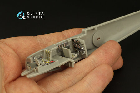 Quinta Studio QD72062 - Me 410 3D-Printed &amp; coloured Interior on decal paper (for Fine Molds kit) - 1:72