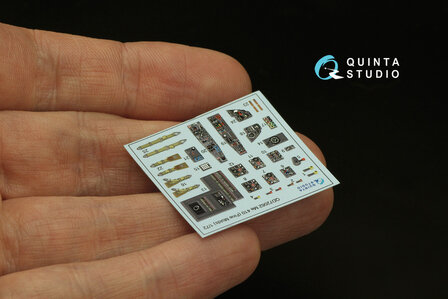 Quinta Studio QD72062 - Me 410 3D-Printed &amp; coloured Interior on decal paper (for Fine Molds kit) - 1:72