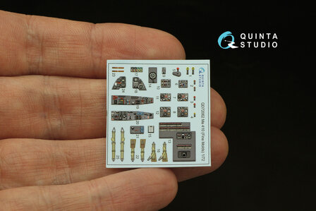 Quinta Studio QD72062 - Me 410 3D-Printed &amp; coloured Interior on decal paper (for Fine Molds kit) - 1:72