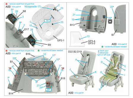 Quinta Studio QD48383 - Mi-17 3D-Printed &amp; coloured Interior on decal paper (for Trumpeter kit) - 1:48