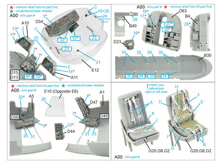 Quinta Studio QD48381 - Mi-17 3D-Printed &amp; coloured Interior on decal paper (for AMK kit) - 1:48