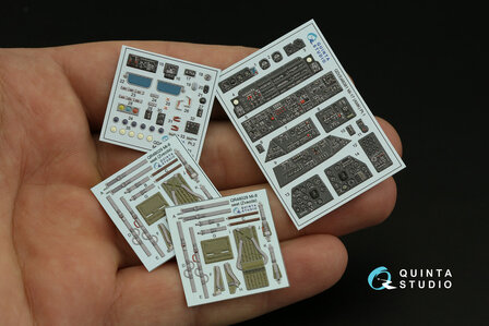 Quinta Studio QD48381 - Mi-17 3D-Printed &amp; coloured Interior on decal paper (for AMK kit) - 1:48