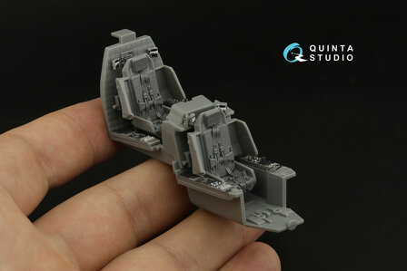 Quinta Studio QD48375 - AH-64E 3D-Printed &amp; coloured Interior on decal paper (for Hasegawa kit) - 1:48