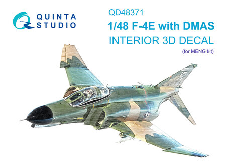 Quinta Studio QD48371 - F-4E with DMAS 3D-Printed &amp; coloured Interior on decal paper (for Meng kit) - 1:48