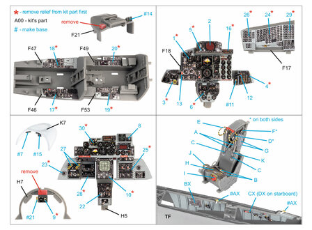 Quinta Studio QD48371 - F-4E with DMAS 3D-Printed &amp; coloured Interior on decal paper (for Meng kit) - 1:48