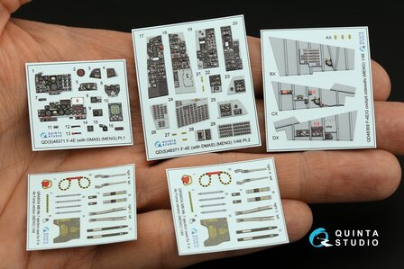 Quinta Studio QD48371 - F-4E with DMAS 3D-Printed &amp; coloured Interior on decal paper (for Meng kit) - 1:48