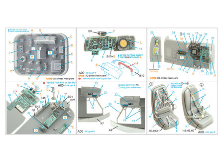 Quinta Studio QD+48357 - Ka-27PL Military version 3D-Printed &amp; coloured Interior on decal paper (for Hobby Boss kit) (with 3D-printed resin parts) - 1:48