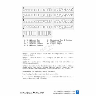 Dead Design Models SM32001 - Ki-45 Toryu Optical Illusion Control Surfaces (For Zoukei Mura kit) - 1:32