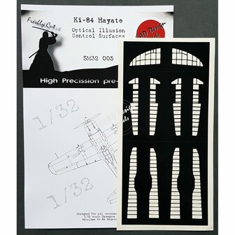 Dead Design Models SM32005 - Ki-84 Hayate Optical Illusion Control Surfaces (For Hasegawa kit) - 1:32