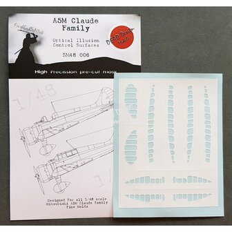 Dead Design Models SM48006 - A5M Claude Family Optical Illusion Control Surfaces (For Fine Molds kit) - 1:48