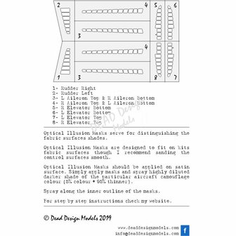 Dead Design Models SM72009 - Ki-51 Sonia Optical Illusion Control Surfaces (For Clear Prop kit) - 1:72