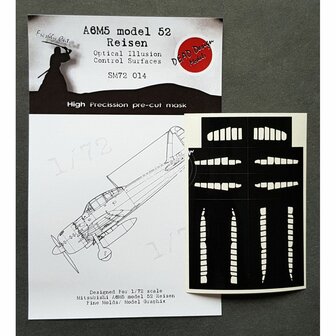 Dead Design Models SM72014 - A6M5 model 52 Reisen Optical Illusion Control Surfaces (For Fine Molds/Model Graphix kit) - 1:72