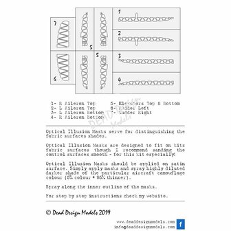 Dead Design Models SM72015 - Ki-36/55 Ida Optical Illusion Control Surfaces (For Fujimi kit) - 1:72