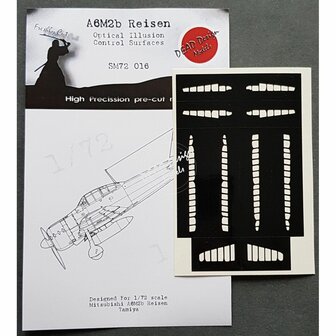 Dead Design Models SM72016 - A6M2b Reisen Optical Illusion Control Surfaces (For Tamiya kit) - 1:72