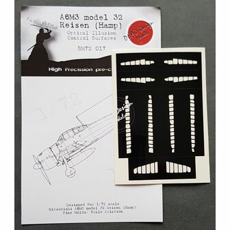 Dead Design Models SM72017 - A6M3 model 32 Reisen (Hamp) Optical Illusion Control Surfaces (For Tamiya kit) - 1:72