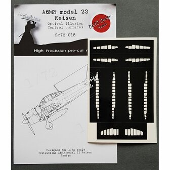 Dead Design Models SM72018 - A6M3 model 22 Reisen Optical Illusion Control Surfaces (For Tamiya kit) - 1:72