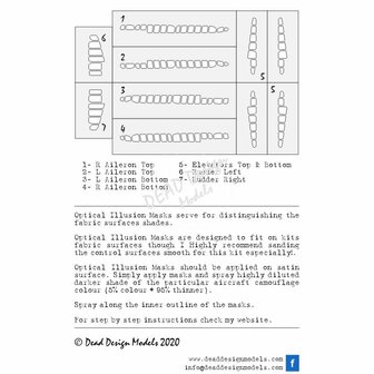 Dead Design Models SM72026 - A6M3 model 22 Reisen Optical Illusion Control Surfaces (For Hasegawa kit) - 1:72