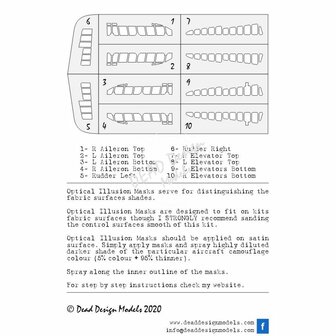 Dead Design Models SM72028 - D4Y3/4 Suisei Optical Illusion Control Surfaces (For Fujimi/AZ Model kit) - 1:72