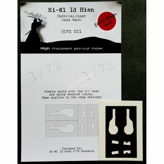 Dead Design Models UC72011 - Ki-61 Id Hien Undercarriage Bays Mask (For Hasegawa kit) - 1:72