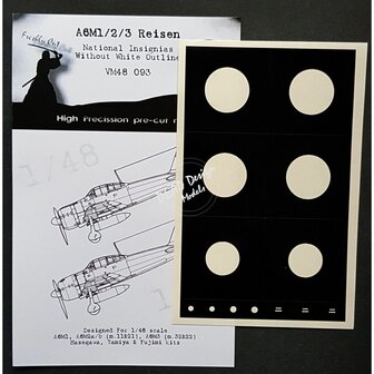 Dead Design Models VM48093 - A6M1/2/3 Reisen National Insignias Without White Outline (For Hasegawa, Tamiya &amp; Fujimi kit) - 1:48