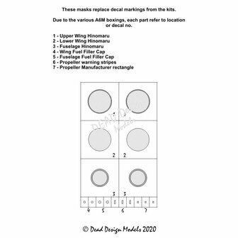 Dead Design Models VM48094 - A6M5 a/b/c model 52 Reisen National Insignias (For Hasegawa &amp; Tamiya kit) - 1:48