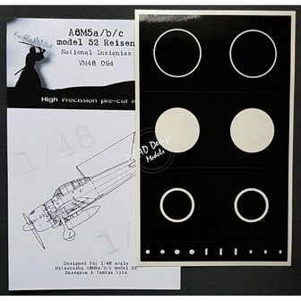 Dead Design Models VM48094 - A6M5 a/b/c model 52 Reisen National Insignias (For Hasegawa &amp; Tamiya kit) - 1:48