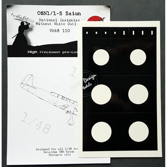 Dead Design Models VM48110 - C6N1/1-S Saiun National Insignias Without White Outline (For Hasegawa kit) - 1:48