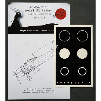 Dead Design Models VM72118 - A6M5a/b/c model 52 Reisen National Insignias (For Hasegawa/Tamiya/Fine Molds kit) - 1:72