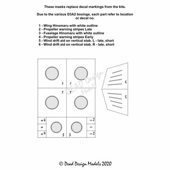 Dead Design Models VM72122 - D3A2 Val National Insignias With White Outline (For Fujimi kit) - 1:72