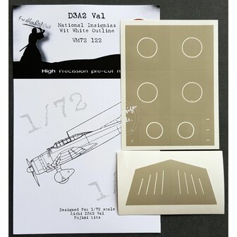 Dead Design Models VM72122 - D3A2 Val National Insignias With White Outline (For Fujimi kit) - 1:72